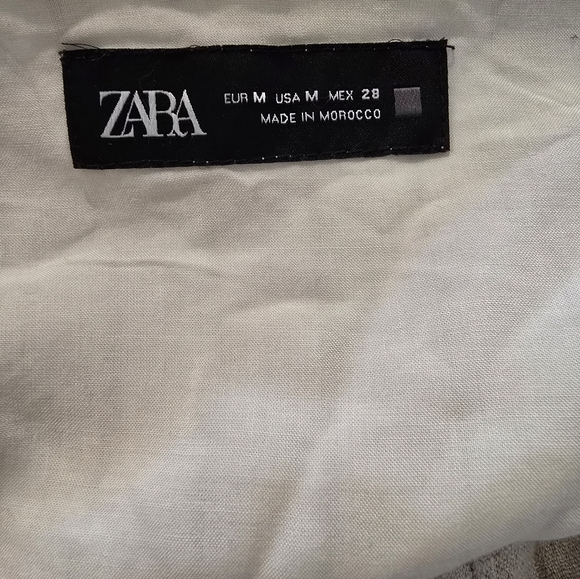 Zara Women’s Striped Linen Halter Neckline Button Up Vest Design Jumpsuit - Picture 11 of 12